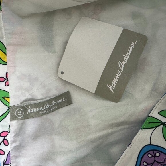 Hanna Andersson Women’s white Floral A-Line Skirt NWT Size 14 - Picture 7 of 11
